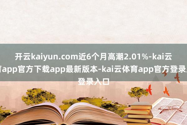 开云kaiyun.com近6个月高潮2.01%-kai云体育