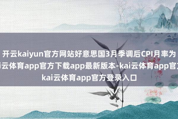 开云kaiyun官方网站好意思国3月季调后CPI月率为-0.1%-kai云体育app官方下载app最新版本-kai云体育app官方登录入口