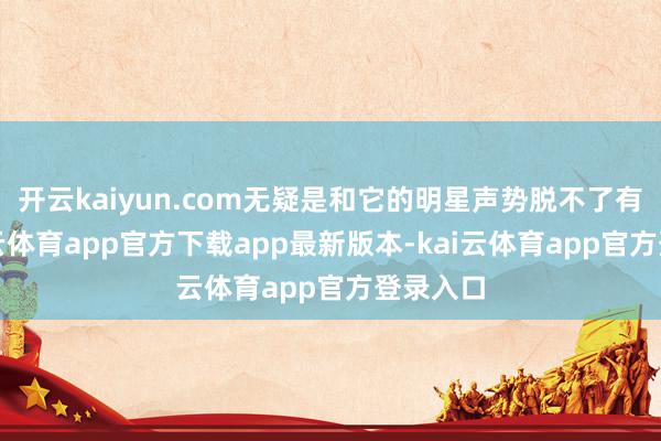 开云kaiyun.com无疑是和它的明星声势脱不了有关-ka