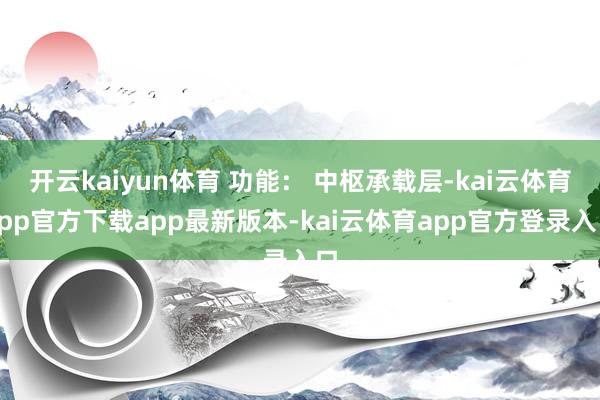 开云kaiyun体育 功能： 中枢承载层-kai云体育app