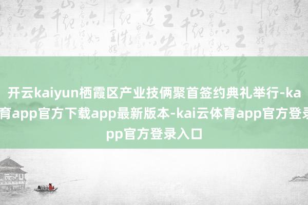 开云kaiyun栖霞区产业技俩聚首签约典礼举行-kai云体育